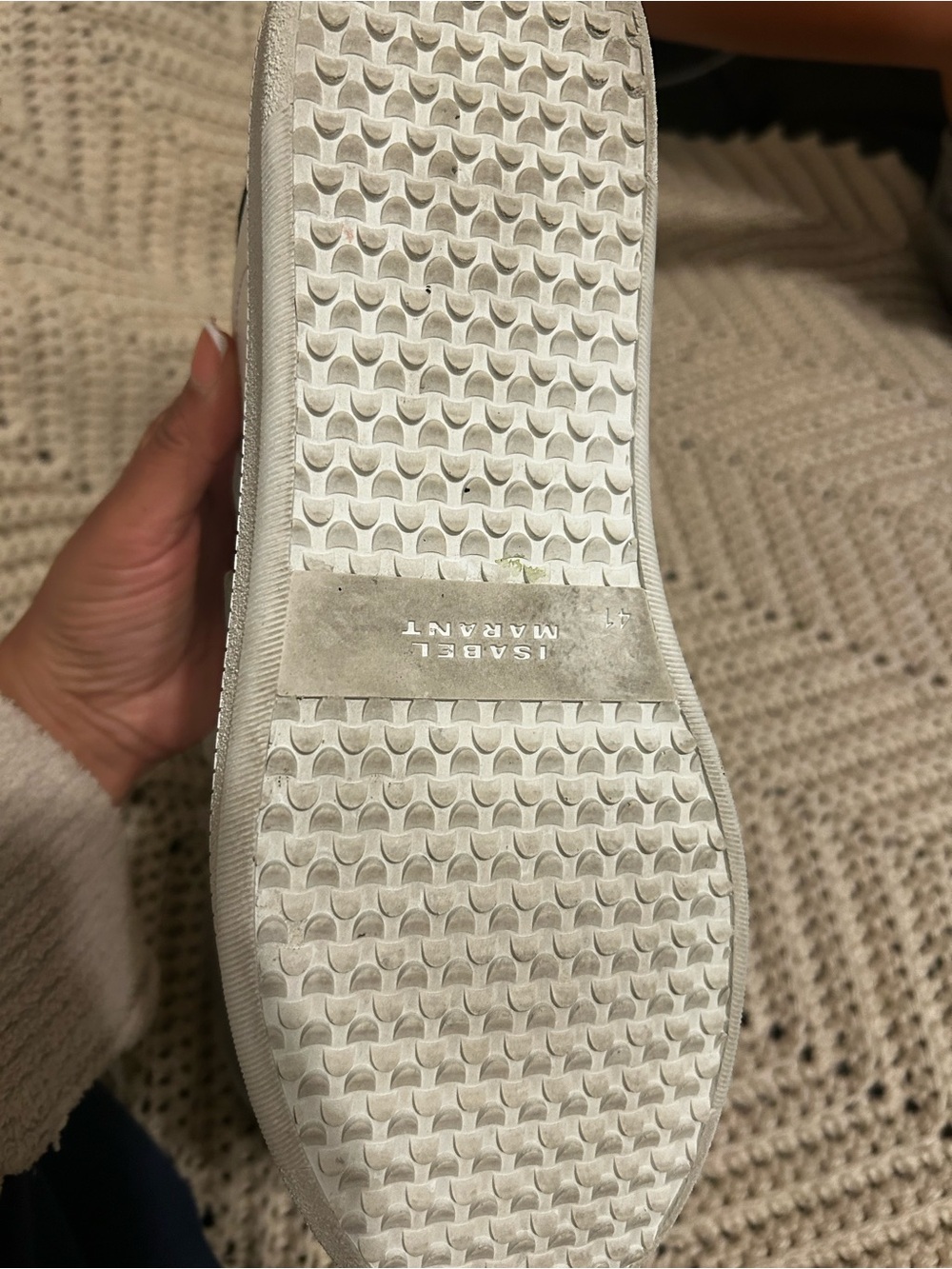 Isabel Marant White Sneakers with Black Heel Detail - Picture 7 of 8